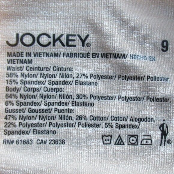 Jockey Women's Smooth Seamless Hi Cut Brief Panty, Light Nude 4, XXL / Size 9 - Picture 5 of 5